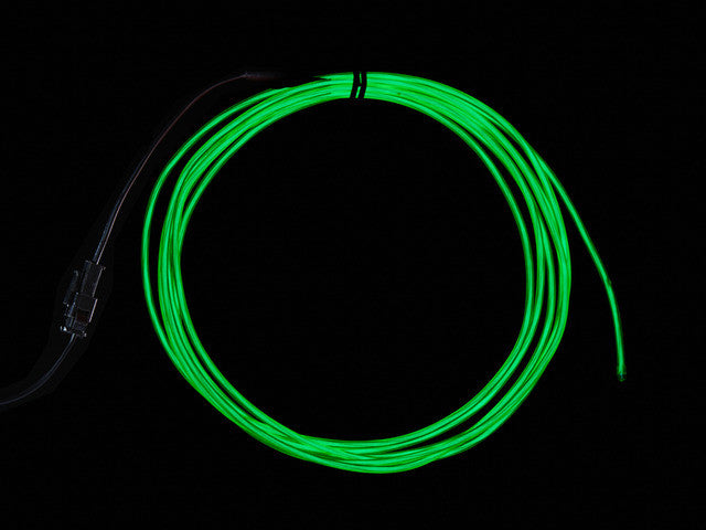EL wire starter pack -  Green 2.5 meter (8.2 ft)