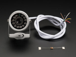 Weatherproof TTL Serial JPEG Camera with NTSC Video and IR LEDs