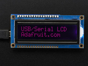 USB + Serial Backpack Kit with 16x2  RGB backlight negative LCD