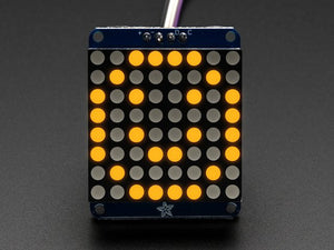 Adafruit Mini 8x8 LED Matrix w/I2C Backpack - Yellow