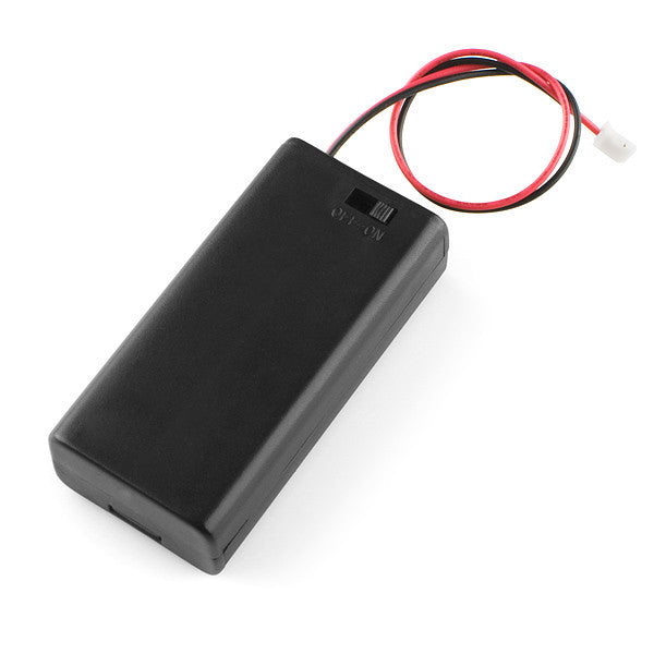 Battery Holder 2xAA with Cover and Switch - JST-XH Connector