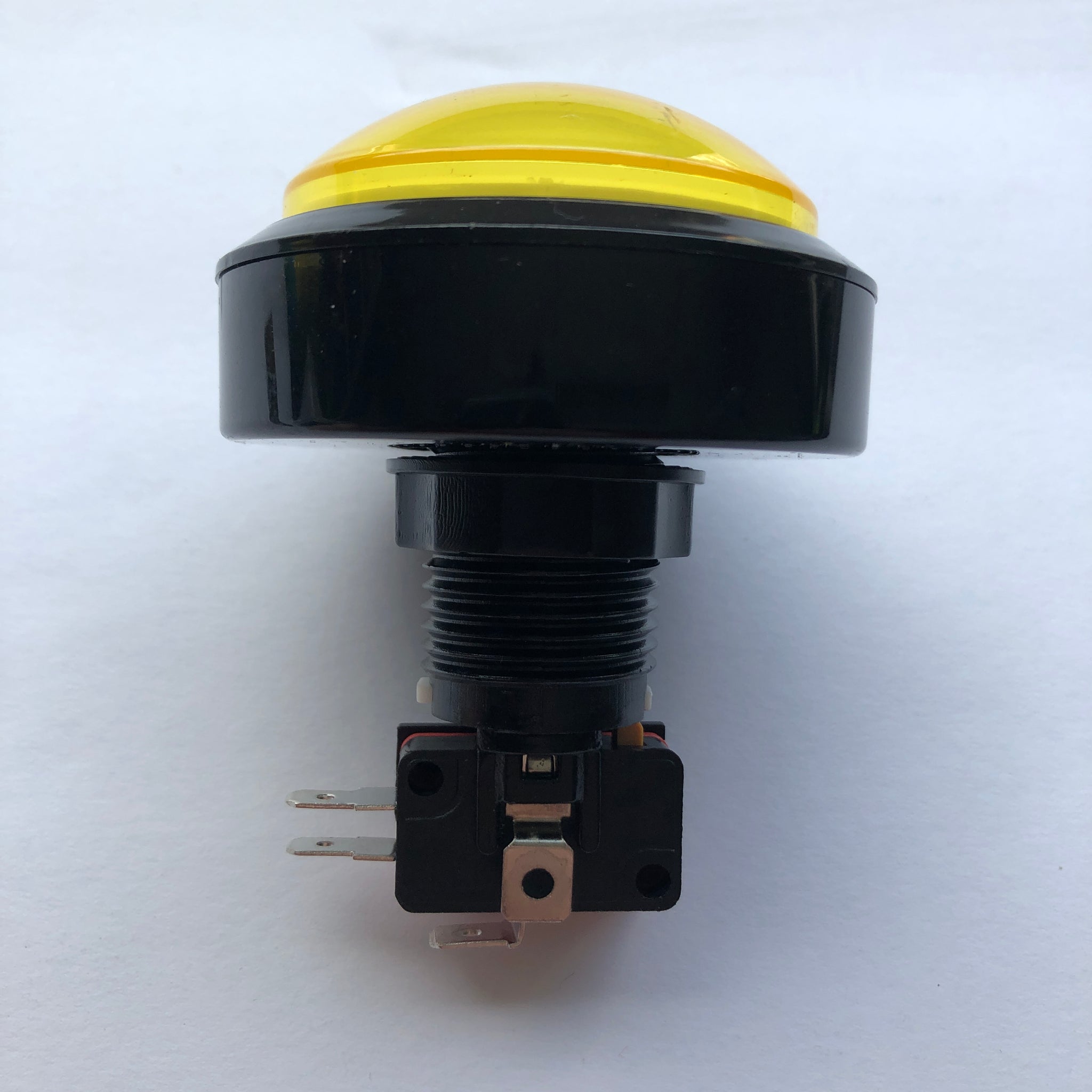 Large Arcade Button Large Arcade Button with LED - 60mm Yellow - Elmwood Electronics