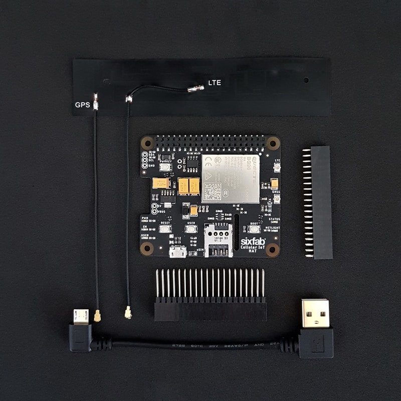 Cellular Raspberry Pi Raspberry Pi Cellular IoT HAT – LTE-M & NB-IoT & eGPRS - Elmwood ...