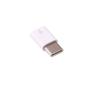 USB micro-B to USB-C Adapter in White or Black