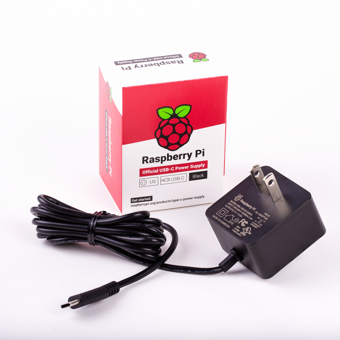 Raspberry Pi 4 Power Supply in Black