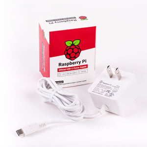 Raspberry Pi 4 Power Supply in White